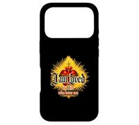 Custodia per iPhone 17 Pro Loved by Him Religious Christian citazione cuore Gesù Amore