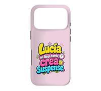 Custodia per iPhone 17 Pro Lucía no llega tarde, crea suspense humor frase divertida