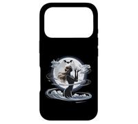 Custodia per iPhone 17 Pro Luna eterea con dea con sagoma di pipistrello