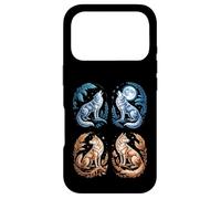 Custodia per iPhone 17 Pro Lupi mistici Ululando Luna Divertente Fantasy Wildlife