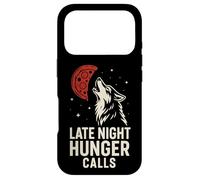 Custodia per iPhone 17 Pro Lupo Pizza Luna Late Night Hunger Graphic