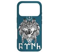 Custodia per iPhone 17 Pro Lupo Tengri Antica Iscrizione Turca Spirituale