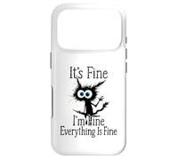 Custodia per iPhone 17 Pro Maglietta con scritta "It's Fine I'm Fine Everything Is Fine for Men Cat Lover"