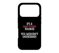Custodia per iPhone 17 Pro Maglietta da città con scritta in inglese "It's a Saint Joseph Thing"