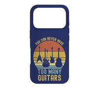 Custodia per iPhone 17 Pro Magliette divertenti con scritta in inglese "You Can Never Have Too Many Guitars