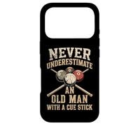 Custodia per iPhone 17 Pro Mai sottovalutare un vecchio con giocatore di biliardo bastone