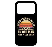 Custodia per iPhone 17 Pro Mai sottovalutare un vecchio con giocatore di biliardo bastone