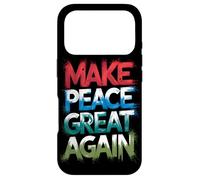 Custodia per iPhone 17 Pro Make Peace Again Grande Lettere Gringe Lettere contro la Guerra