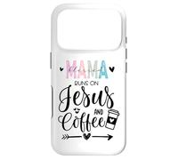 Custodia per iPhone 17 Pro Mama Runs on Coffee and Jesus,Fueled By Jesus and Coffee Mom