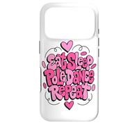Custodia per iPhone 17 Pro Mangiare Dormire Pole Dance Ripeti Groovy Divertimento