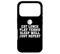 Custodia per iPhone 17 Pro Mangiare Tennis Dormire Ripetere Amante del Tennis