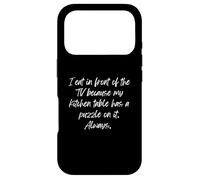 Custodia per iPhone 17 Pro Mangio davanti alla TV perché amo i puzzle