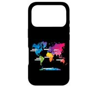 Custodia per iPhone 17 Pro Mappa Colorata Della Terra Paesi Continente Geografia Mappa