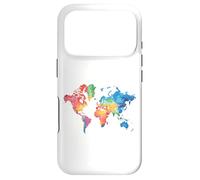 Custodia per iPhone 17 Pro Mappa Colorata Della Terra Paesi Continente Geografia Mappa