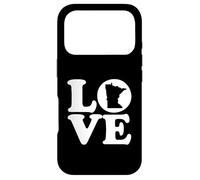 Custodia per iPhone 17 Pro Mappa del Minnesota Love Graphic
