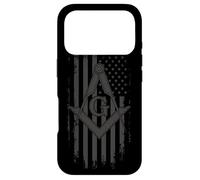 Custodia per iPhone 17 Pro Masonic American Flag Square and Compass - Massone