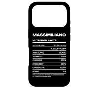 Custodia per iPhone 17 Pro Massimiliano Dichiarazione Nutrizionale Nome Divertente