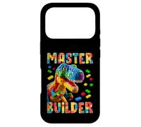 Custodia per iPhone 17 Pro Master Builder Bricks Blocks Play Toys T-Rex Dinosaur