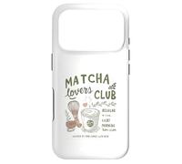 Custodia per iPhone 17 Pro Matcha Lovers Club, Cute Matcha Latte & Whisk for Tea Fans