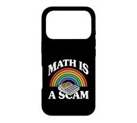 Custodia per iPhone 17 Pro Math Is A Scam Retro Rainbow Exploding Calculator Sarcasm