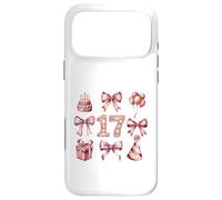Custodia per iPhone 17 Pro Max 17° Compleanno Ragazza Coquette Fiocchi Rosa Diciassette Anni