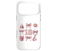 Custodia per iPhone 17 Pro Max 18° Compleanno Ragazza Coquette Fiocchi Rosa Diciotto Anni