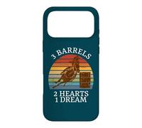Custodia per iPhone 17 Pro Max 3 Barili 2 Cuori 1 Dream Funny Barrel Racing