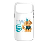 Custodia per iPhone 17 Pro Max 5° Compleanno Ragazzo Cane Cuccioli Bambini Ho 5 anni