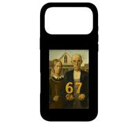 Custodia per iPhone 17 Pro Max 67 Meme American Gothic Art Six Seven Gen Alpha Slang