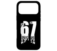 Custodia per iPhone 17 Pro Max 67 Numero gocciolante Stile Bold Minimal Graphic Design