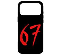 Custodia per iPhone 17 Pro Max 67 Red Horror Brush Number Spaventoso Graphic Design
