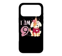 Custodia per iPhone 17 Pro Max 9 ° compleanno ragazza cane cuccioli bambini io sono 9