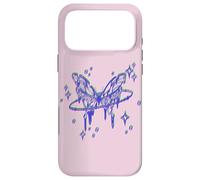 Custodia per iPhone 17 Pro Max 90s Cyber Butterfly che si scioglie nello spazio con le stelle