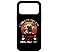 Custodia per iPhone 17 Pro Max A Good Day Starts With Coffee And A Bullmastiff Dog