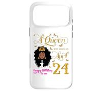 Custodia per iPhone 17 Pro Max A Queen Was Born on April 24 Happy Birthday To Me 24th Aprile
