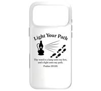 Custodia per iPhone 17 Pro Max Accendi il tuo cammino Salmi 119:105 Versetto Bibbia Cristiana Fede