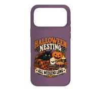 Custodia per iPhone 17 Pro Max Accogliente weekend casalingo con zucca di Halloween