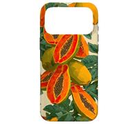 Custodia per iPhone 17 Pro Max Acquerello Papaya Fruit Pattern Tropical Summer