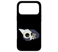 Custodia per iPhone 17 Pro Max Adorabile piccolo demone con teschio maschera e corna fa un pisolino
