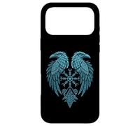 Custodia per iPhone 17 Pro Max Aegishjalmur - Simbolo norreno - Huginn & Muninn Viking Raven