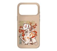 Custodia per iPhone 17 Pro Max Aesthetic Japanese Kabuki Kitsune Mask Demon Samurai Girl
