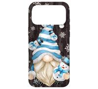 Custodia per iPhone 17 Pro Max Aesthetic Snowflake Pattern With Snowman And Winter Gnome