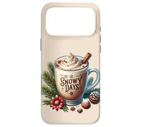Custodia per iPhone 17 Pro Max Aesthetic Winter Coffee Latte Graphic For Women Snowy Days