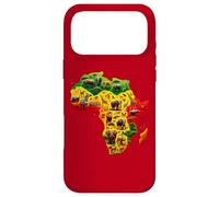 Custodia per iPhone 17 Pro Max African Animal Map Juneteenth Flag Colors Pride Black Africa