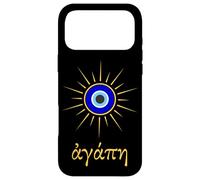 Custodia per iPhone 17 Pro Max Agape significa amore in greco con il tradizionale malocchio greco