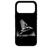 Custodia per iPhone 17 Pro Max Airone Notte Linienkunst Ornitologo