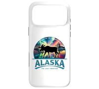 Custodia per iPhone 17 Pro Max Alaska Terra del Sole di Mezzanotte Aurora Borealis Alce