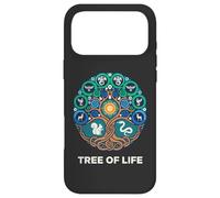 Custodia per iPhone 17 Pro Max Albero della vita, simbolo, con, cervi, uccelli, e, draghi
