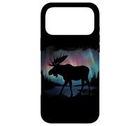 Custodia per iPhone 17 Pro Max Alce Northern Light Escursioni invernali Alaska Nature Lover