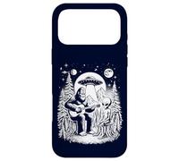 Custodia per iPhone 17 Pro Max Alien UFO Bigfoot Meetup,Bigfoot che suona la chitarra nel bosco